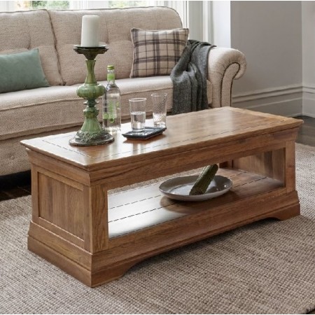 French Oak : Bàn Sofa , Bàn Coffee Gỗ Sồi - W120cm